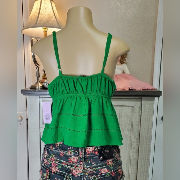 Green Spaghetti Strap Top - Picture 3 of 5